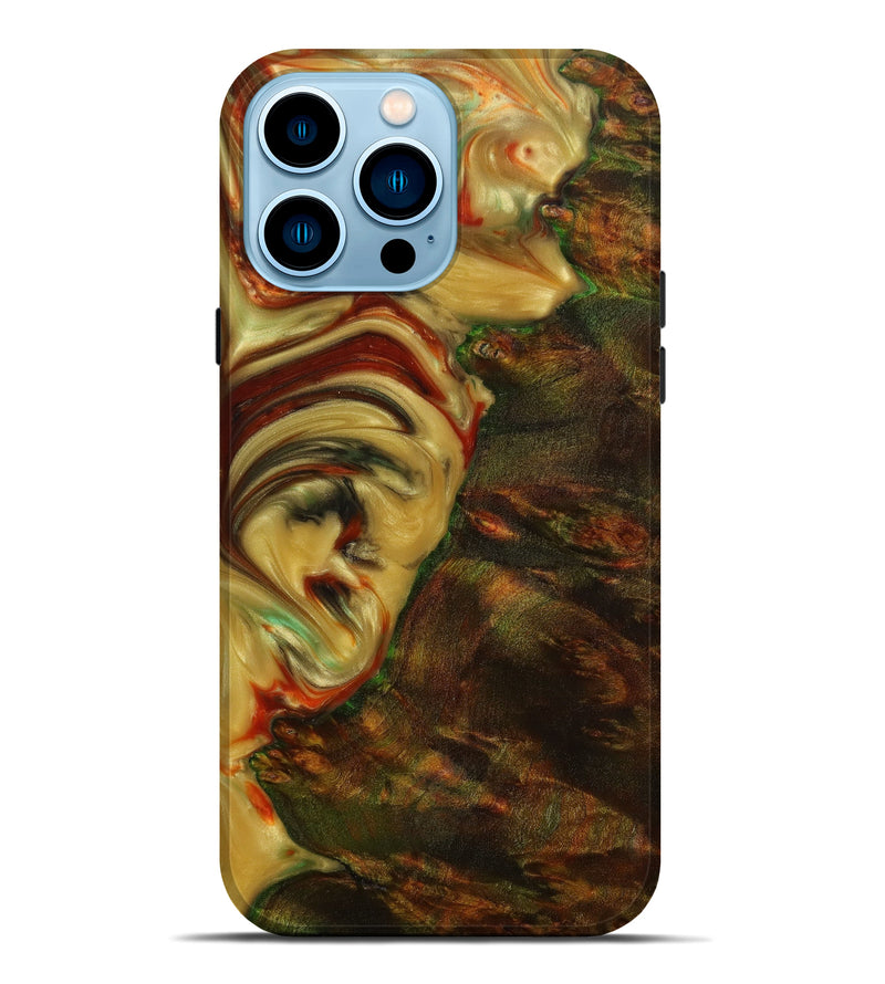 iPhone 14 Pro Max Wood+Resin Live Edge Phone Case - Trenton (Artist Pick, 641809)