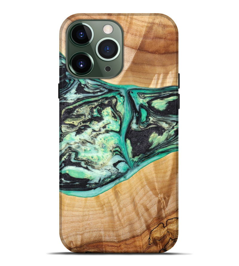 iPhone 13 Pro Max Wood+Resin Live Edge Phone Case - Nanci (Artist Pick, 628108)