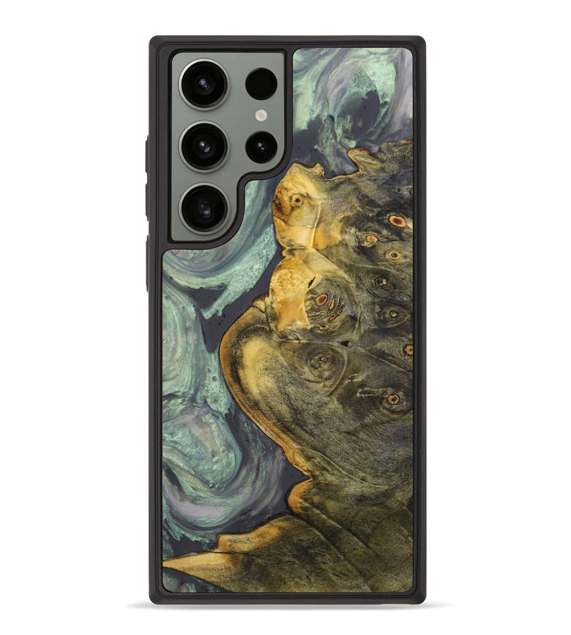 Galaxy S23 Ultra Wood+Resin Phone Case - Charla (Green, 633433)
