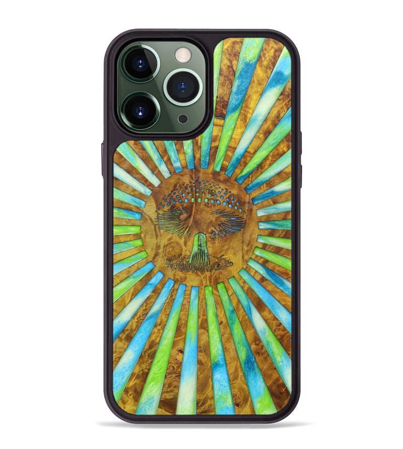 iPhone 13 Pro Max Wood+Resin Phone Case - Jolee (Retro, 633884)