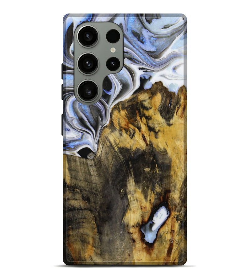 Galaxy S23 Ultra Wood+Resin Live Edge Phone Case - Blakely (Blue, 648596)