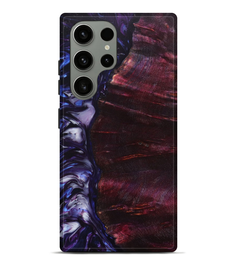 Galaxy S23 Ultra Wood+Resin Live Edge Phone Case - Vahid (Purple, 633234)