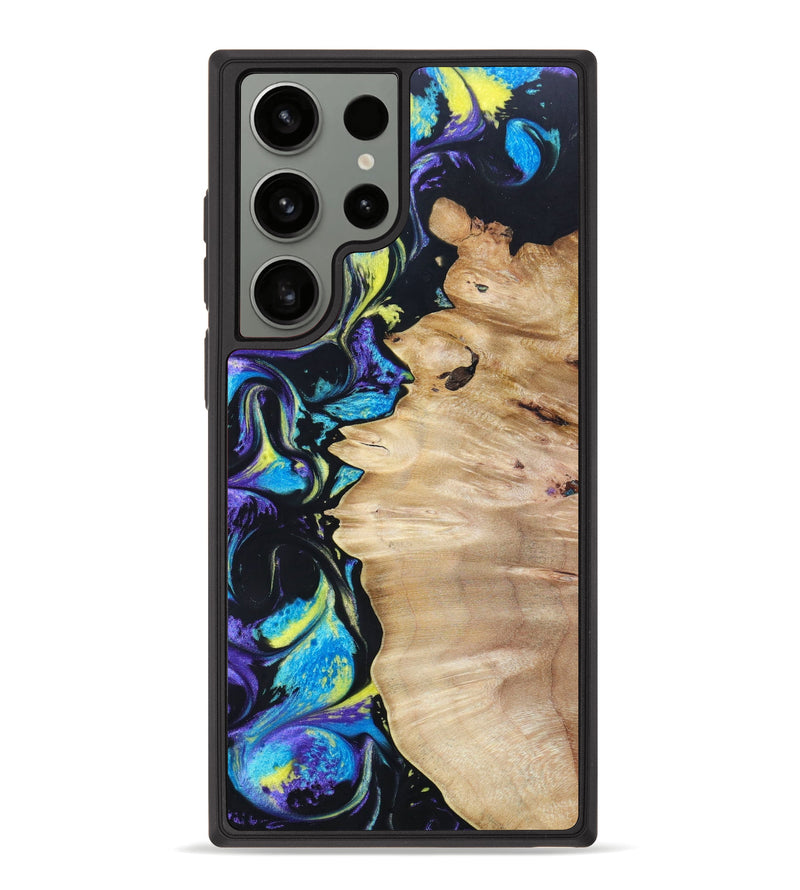 Galaxy S23 Ultra Wood+Resin Phone Case - Layne (Purple, 629467)
