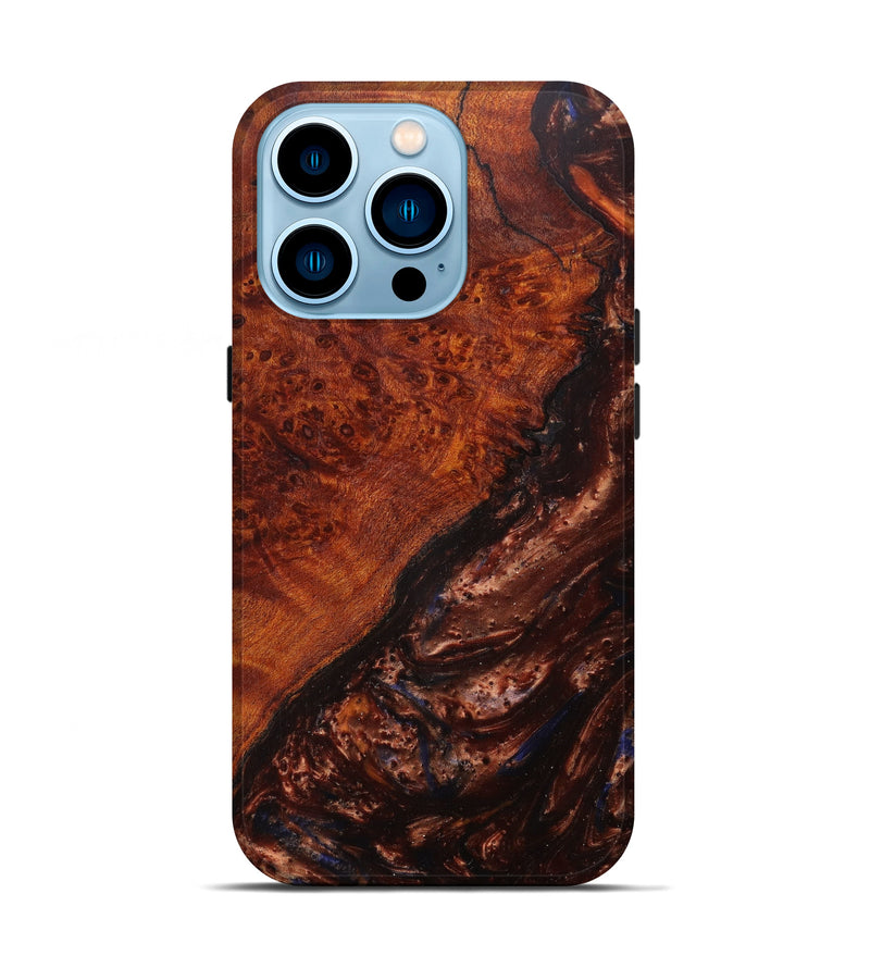 iPhone 14 Pro Wood+Resin Live Edge Phone Case - Rosana (Metallic, 597387)