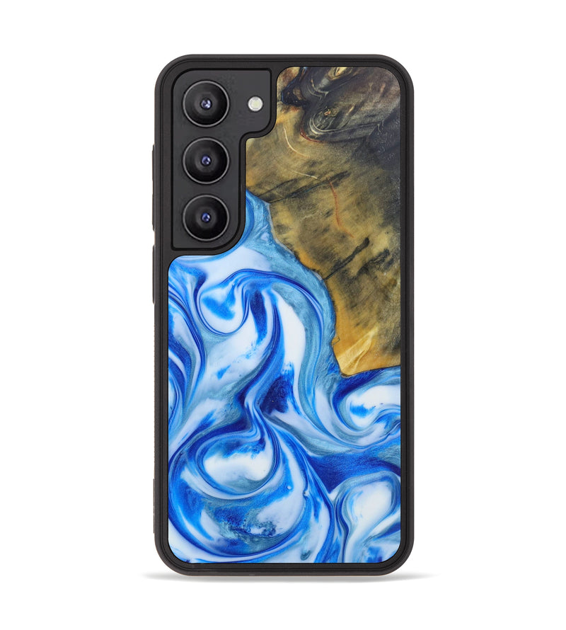Galaxy S23 Wood+Resin Phone Case - Janiah (Blue, 622220)