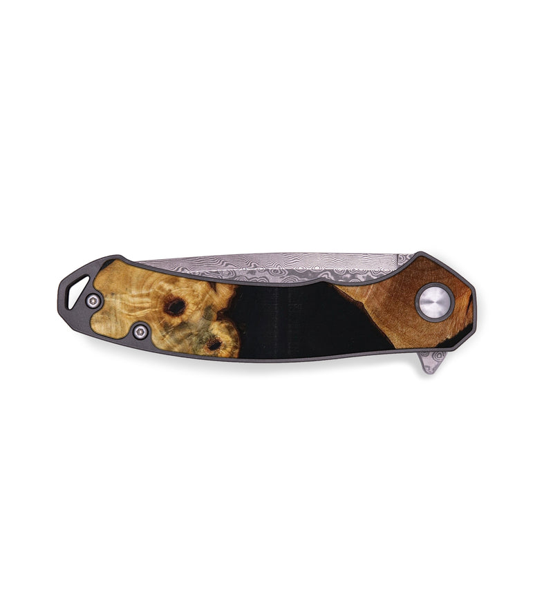 EDC Wood+Resin Pocket Knife - Jude (Black & White, 644154)