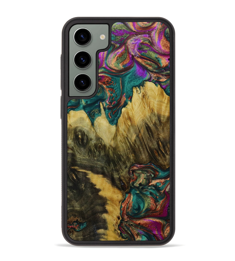 Galaxy S23 Plus Wood+Resin Phone Case - Ember (Green, 648117)