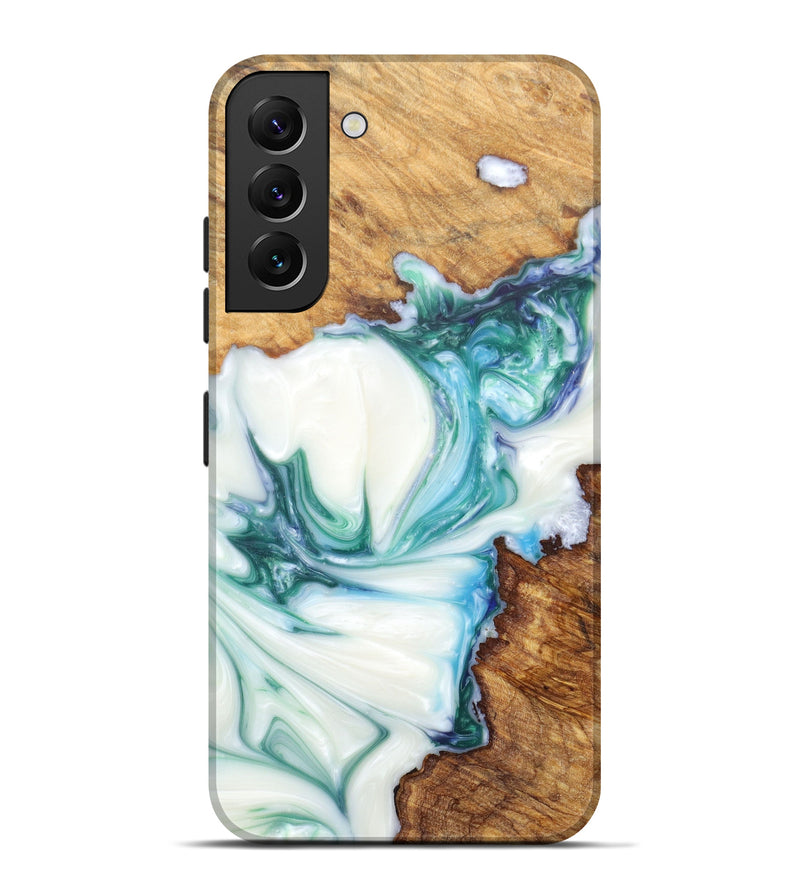 Galaxy S22 Plus Wood+Resin Live Edge Phone Case - Gio (Light Blue, 606868)