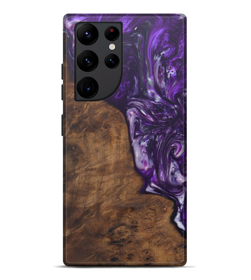 Galaxy S22 Ultra Wood+Resin Live Edge Phone Case - Niall (Purple, 600172)
