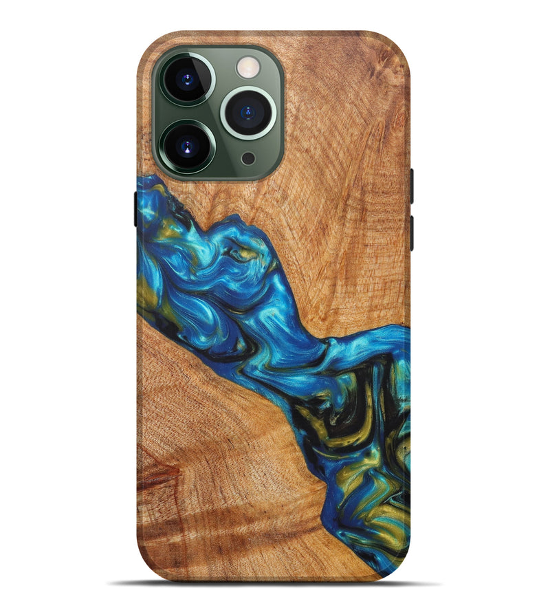 iPhone 13 Pro Max Wood+Resin Live Edge Phone Case - Jesica (Artist Pick, 616958)