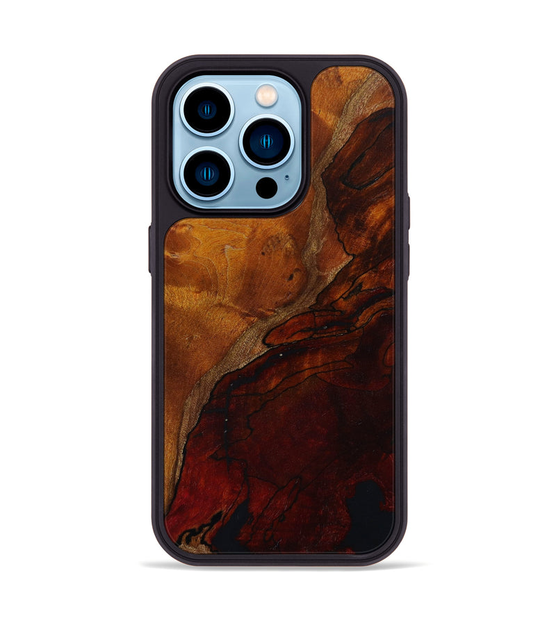 iPhone 14 Pro Wood+Resin Phone Case - Crew (Wood Burl, 648326)