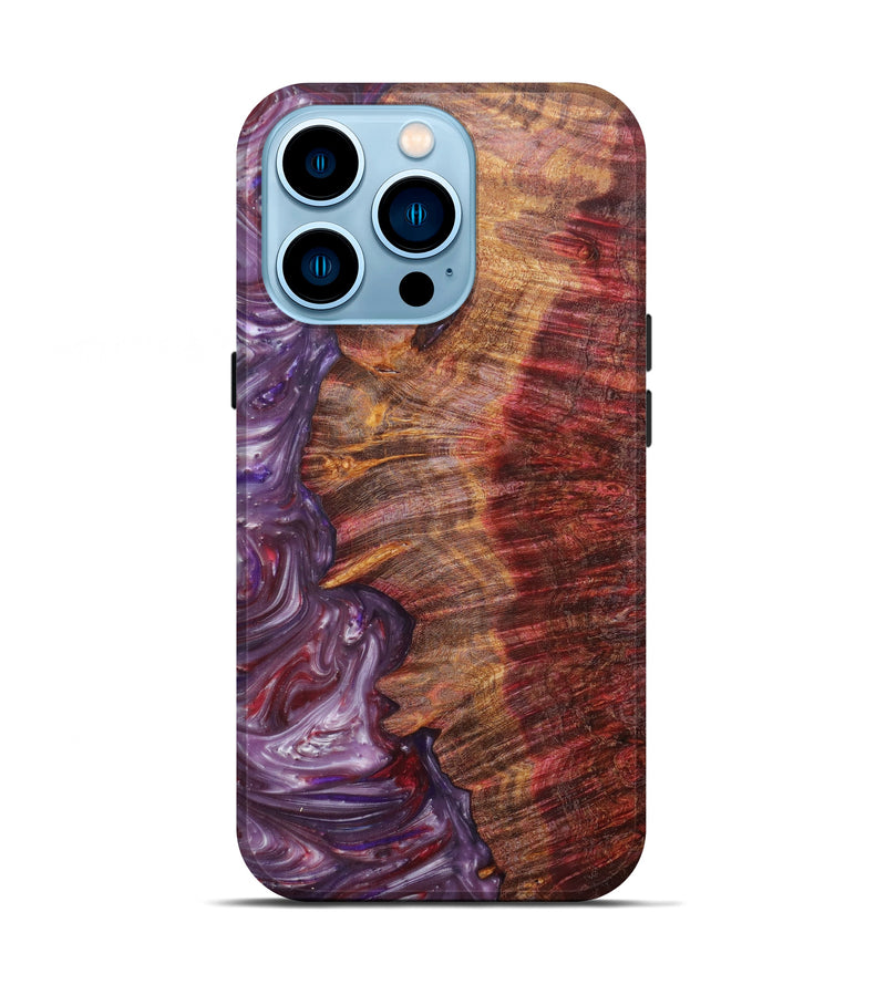 iPhone 14 Pro Wood+Resin Live Edge Phone Case - Joya (Purple, 605527)