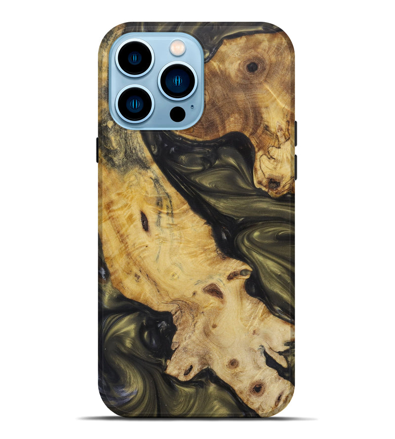 iPhone 14 Pro Max Wood+Resin Live Edge Phone Case - Aldo (Metallic, 619596)