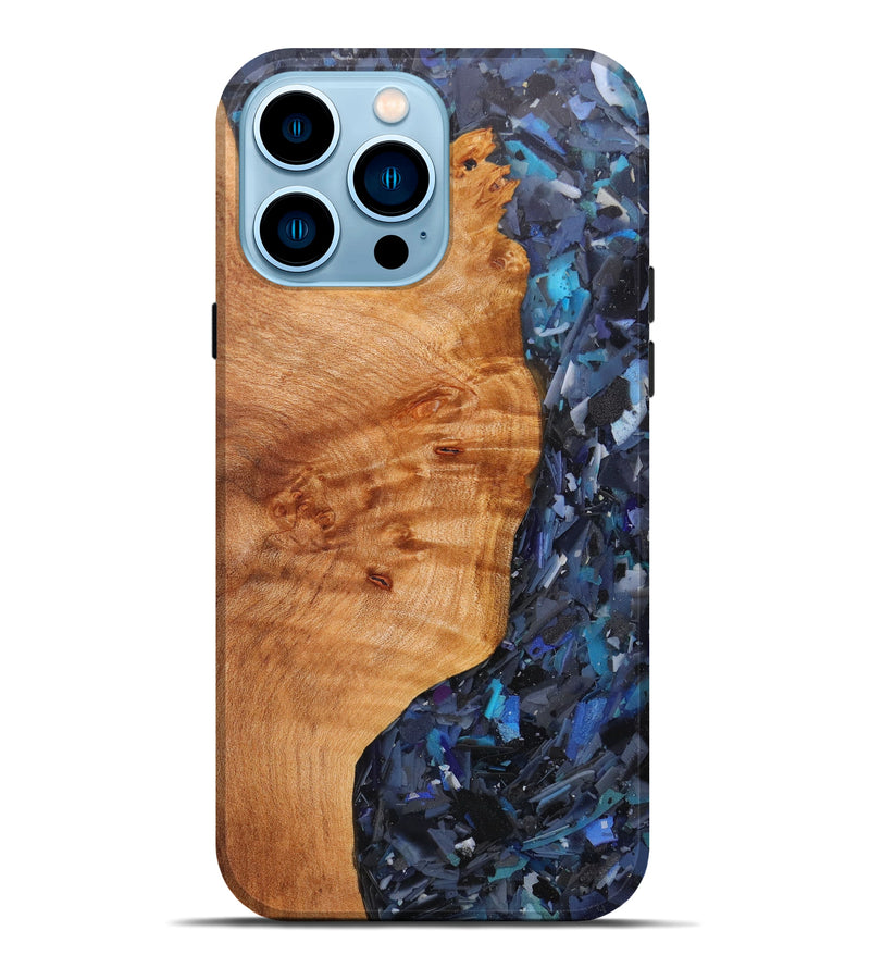 iPhone 14 Pro Max Wood+Resin Live Edge Phone Case - Mansum (Confetti, 604254)