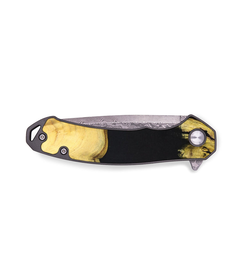 EDC Wood+Resin Pocket Knife - Amari (Black & White, 636926)