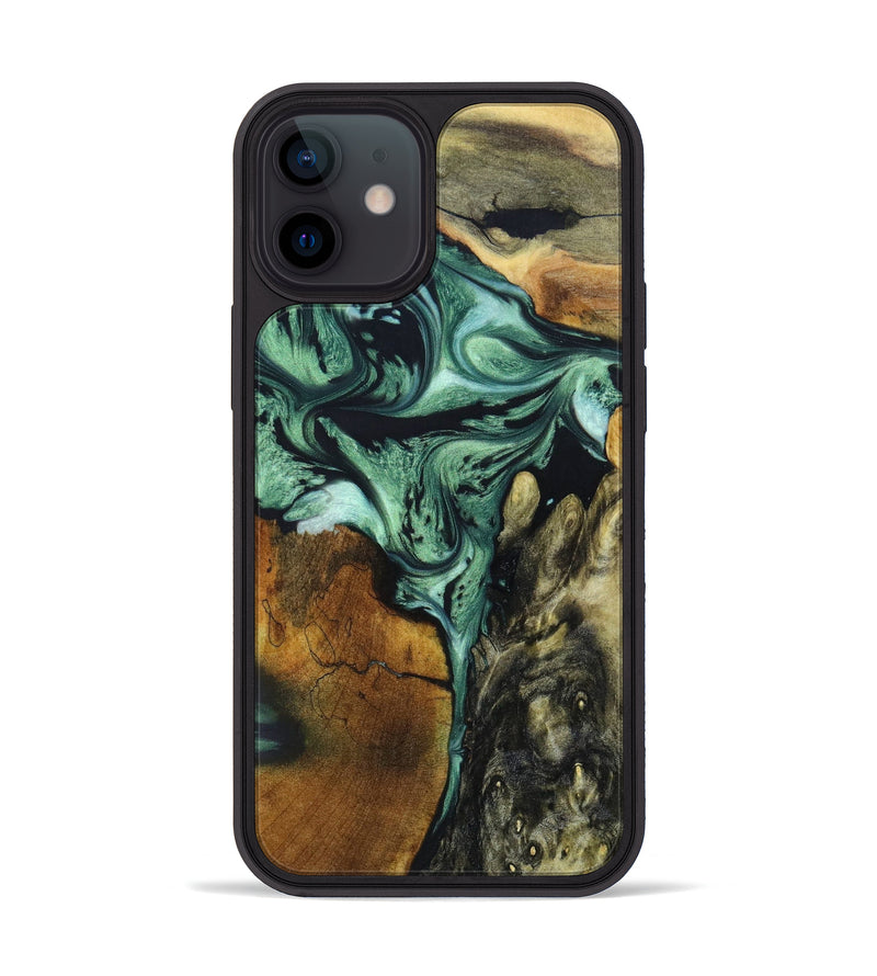 iPhone 12 mini Wood+Resin Phone Case - Lula (Mosaic, 640869)