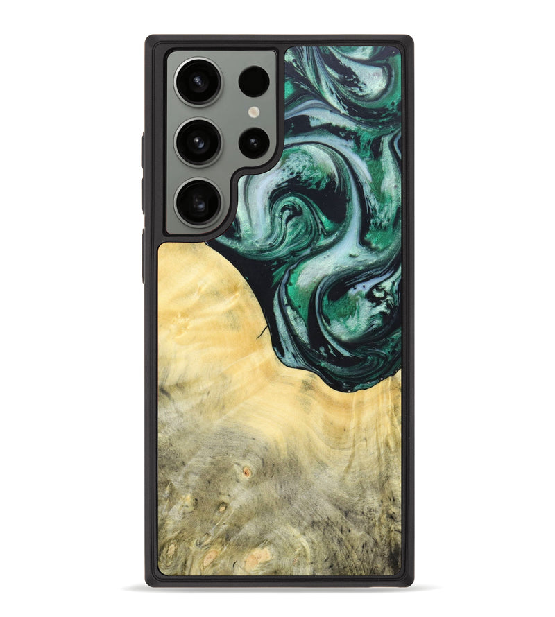 Galaxy S23 Ultra Wood+Resin Phone Case - Landry (Green, 630672)