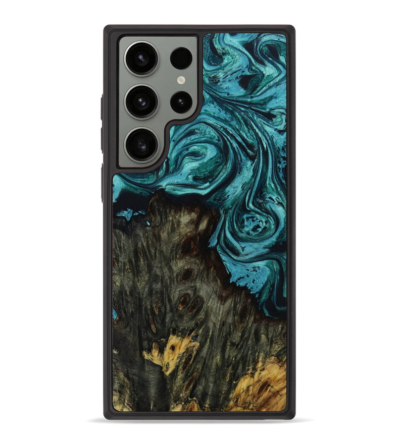 Galaxy S23 Ultra Wood+Resin Phone Case - Nellie (Green, 647018)