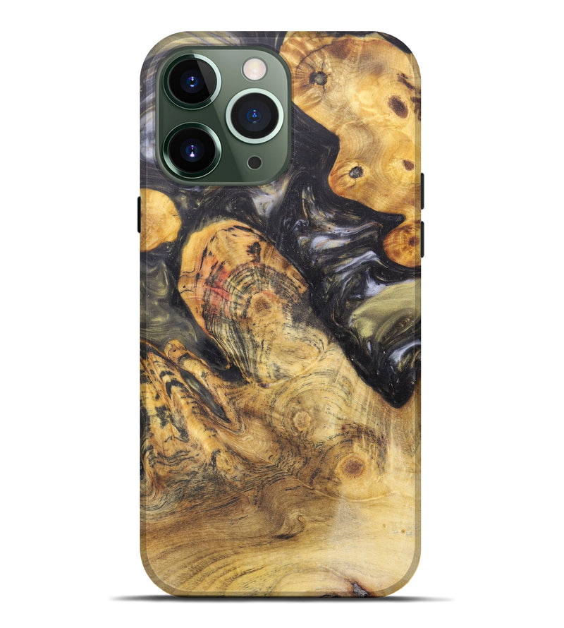 iPhone 13 Pro Max Wood+Resin Live Edge Phone Case - Buster (Metallic, 625384)