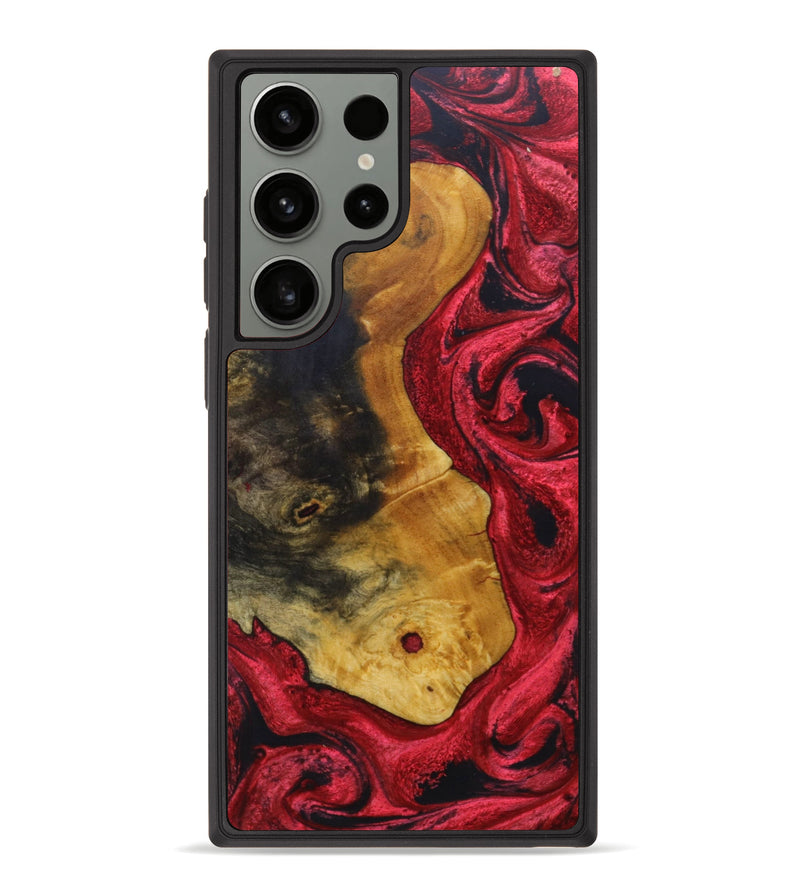 Galaxy S23 Ultra Wood+Resin Phone Case - Korra (Red, 631987)