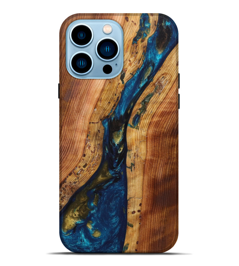iPhone 14 Pro Max Wood+Resin Live Edge Phone Case - Wrennie (Artist Pick, 634166)