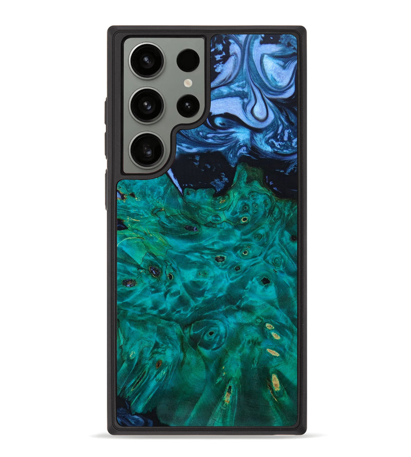 Galaxy S23 Ultra Wood+Resin Phone Case - Zander (Blue, 641400)