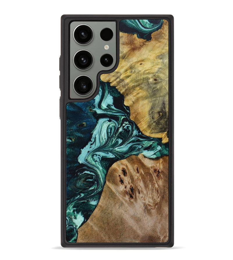 Galaxy S23 Ultra Wood+Resin Phone Case - Mickey (Mosaic, 648547)