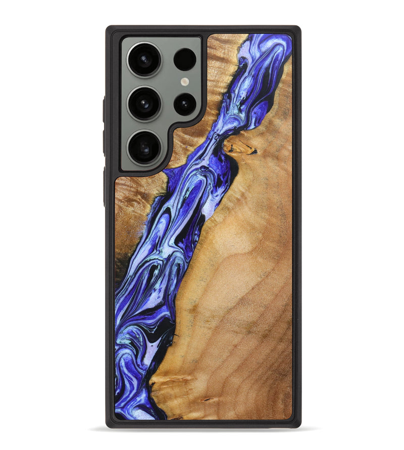 Galaxy S23 Ultra Wood+Resin Phone Case - Omar (Purple, 636951)