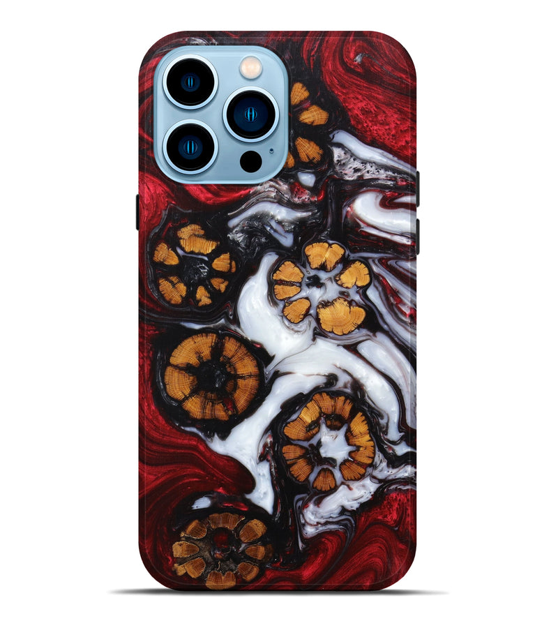 iPhone 14 Pro Max Wood+Resin Live Edge Phone Case - Landen (Artist Pick, 621703)
