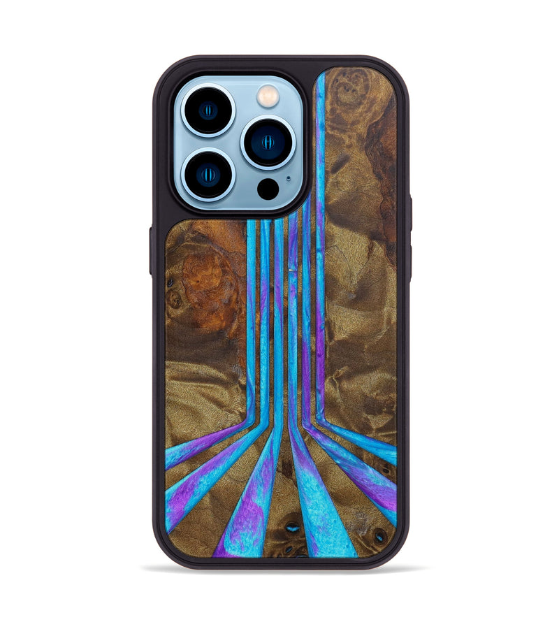 iPhone 14 Pro Wood+Resin Phone Case - Jarrod (Retro, 634800)
