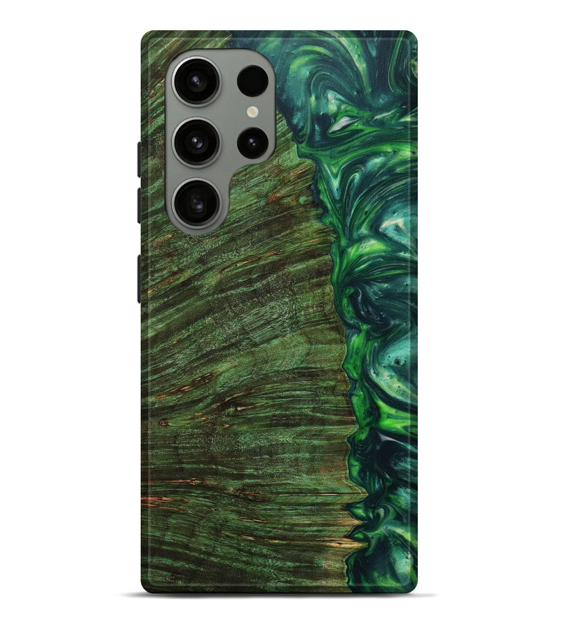 Galaxy S23 Ultra Wood+Resin Live Edge Phone Case - Thaddeus (Green, 633165)