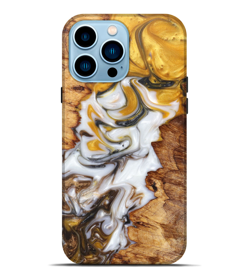 iPhone 14 Pro Max Wood+Resin Live Edge Phone Case - Gillan (Artist Pick, 607259)