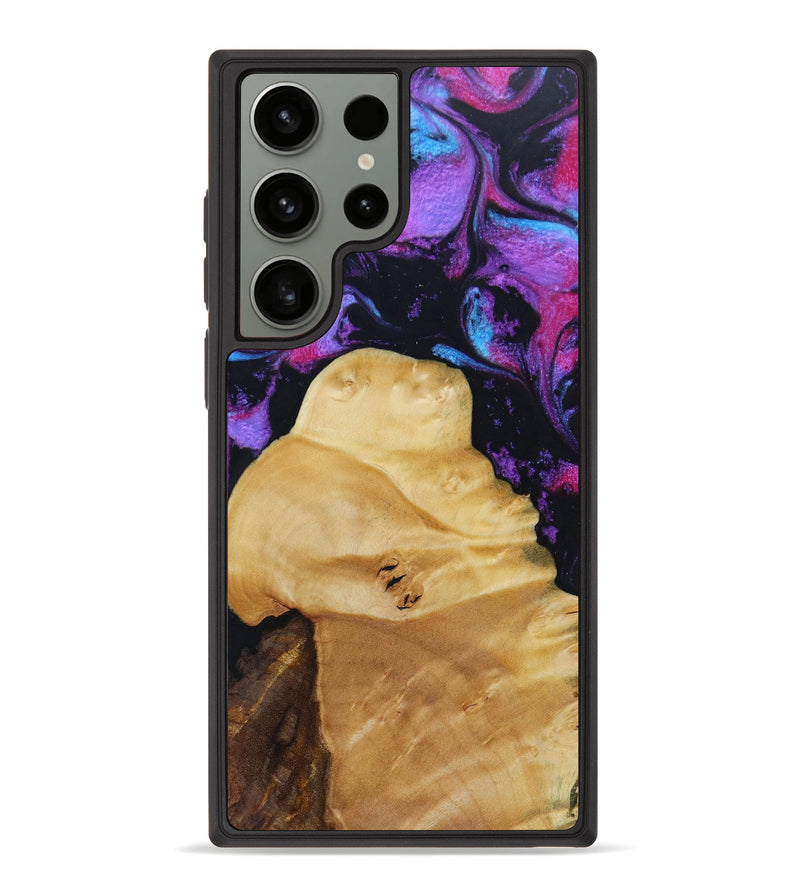 Galaxy S23 Ultra Wood+Resin Phone Case - Briley (Purple, 621722)