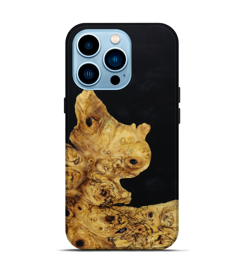 iPhone 14 Pro Wood+Resin Live Edge Phone Case - Giuliana (Black & White, 644988)