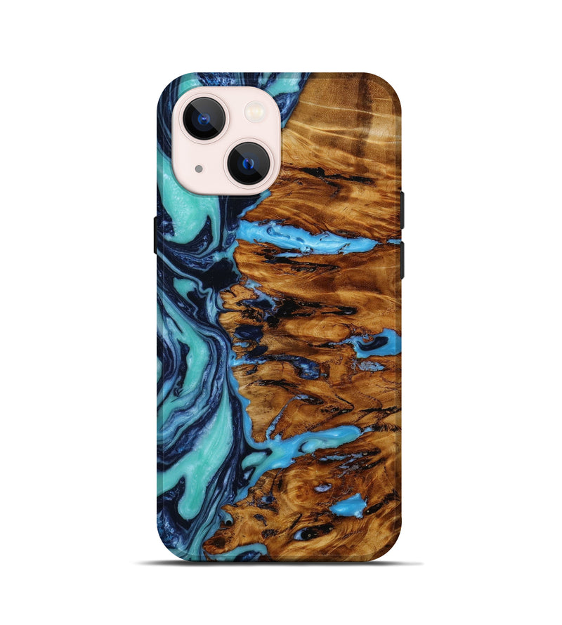 iPhone 13 mini Wood+Resin Live Edge Phone Case - Leigh (Artist Pick, 647647)