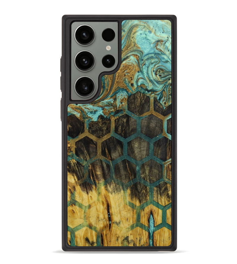Galaxy S23 Ultra Wood+Resin Phone Case - Mario (Pattern, 645529)