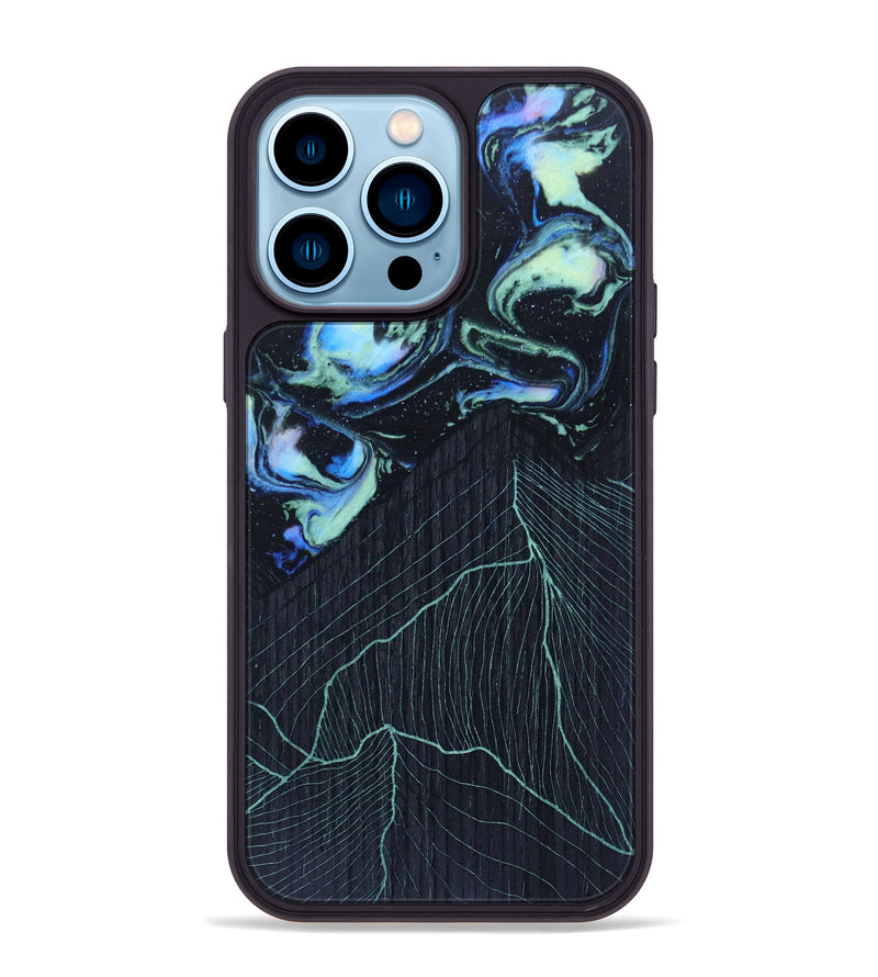 iPhone 14 Pro Max Wood+Resin Phone Case - Audrey (Aurora, 618509)