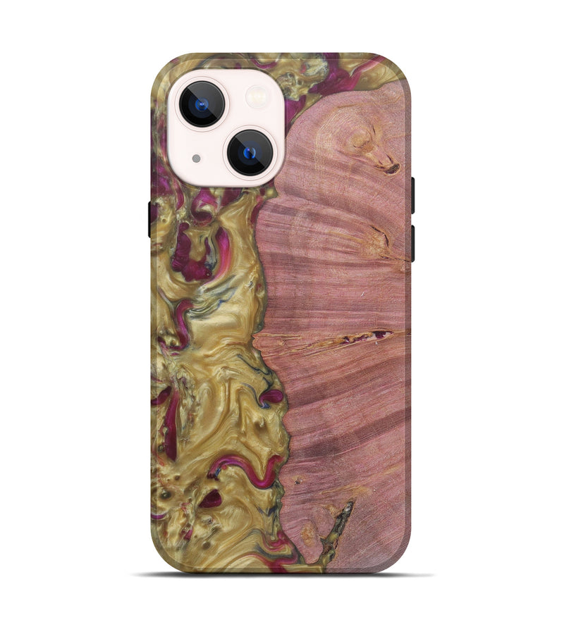 iPhone 14 Wood+Resin Live Edge Phone Case - Danial (Metallic, 591451)