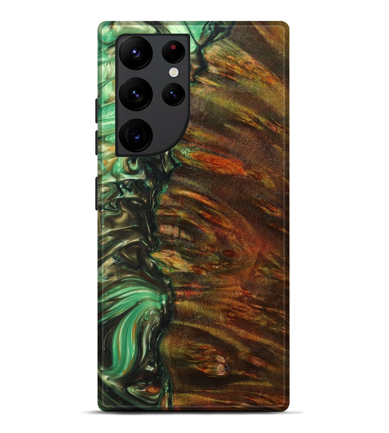Galaxy S22 Ultra Wood+Resin Live Edge Phone Case - Briana (Green, 633155)