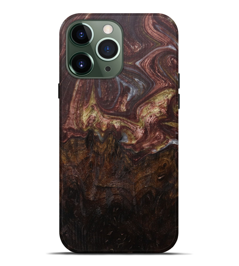 iPhone 13 Pro Max Wood+Resin Live Edge Phone Case - Aurie (Metallic, 585190)