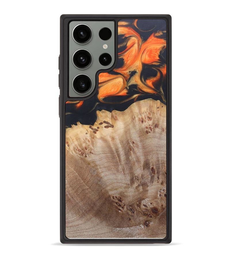 Galaxy S23 Ultra Wood+Resin Phone Case - Damari (Lava, 625076)