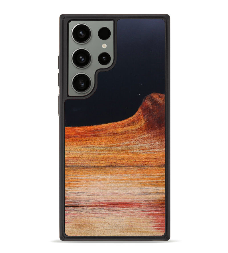 Galaxy S23 Ultra Wood+Resin Phone Case - Emil (Black & White, 628865)