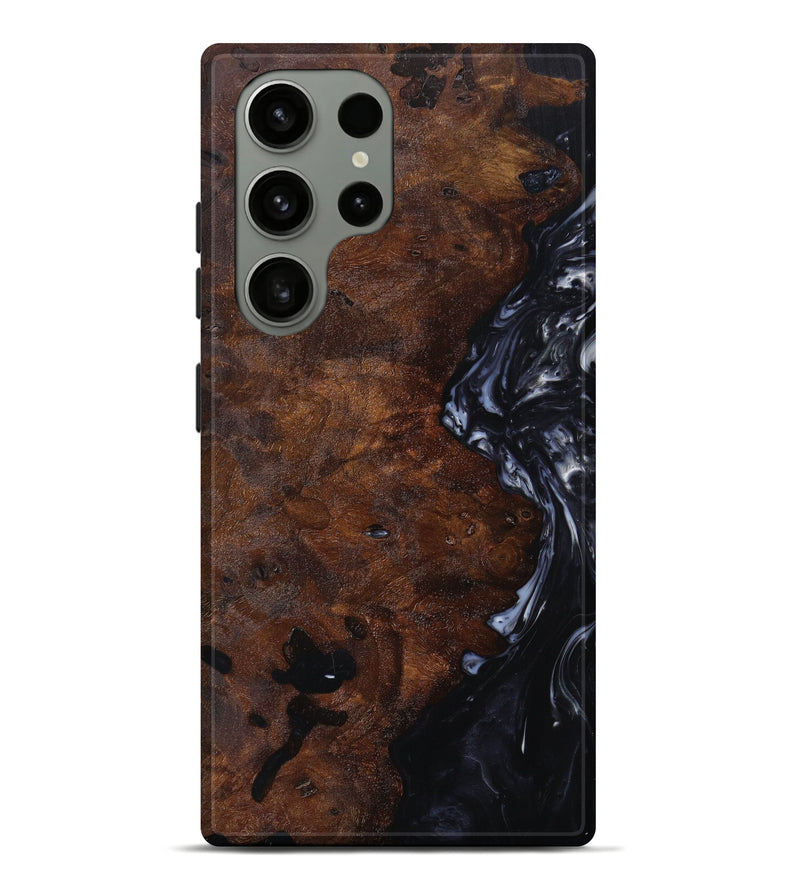 Galaxy S23 Ultra Wood+Resin Live Edge Phone Case - Violette (Black & White, 627388)