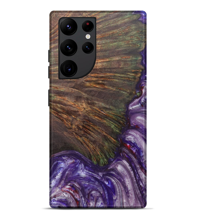 Galaxy S22 Ultra Wood+Resin Live Edge Phone Case - Karalee (Purple, 596301)
