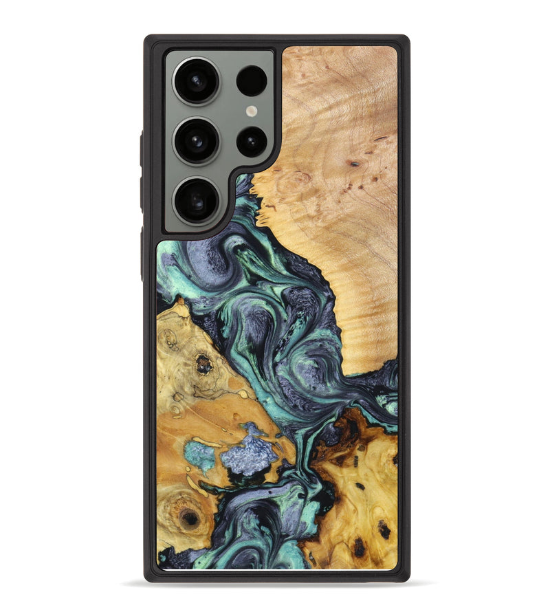 Galaxy S23 Ultra Wood+Resin Phone Case - Celia (Mosaic, 623983)