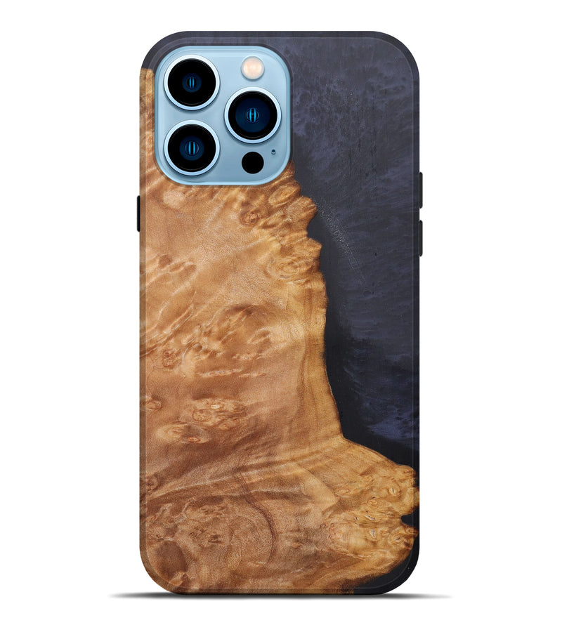 iPhone 14 Pro Max Wood+Resin Live Edge Phone Case - Kathryn (Maple Burl, 601222)