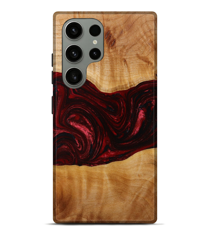 Galaxy S23 Ultra Wood+Resin Live Edge Phone Case - Ralph (Red, 643981)