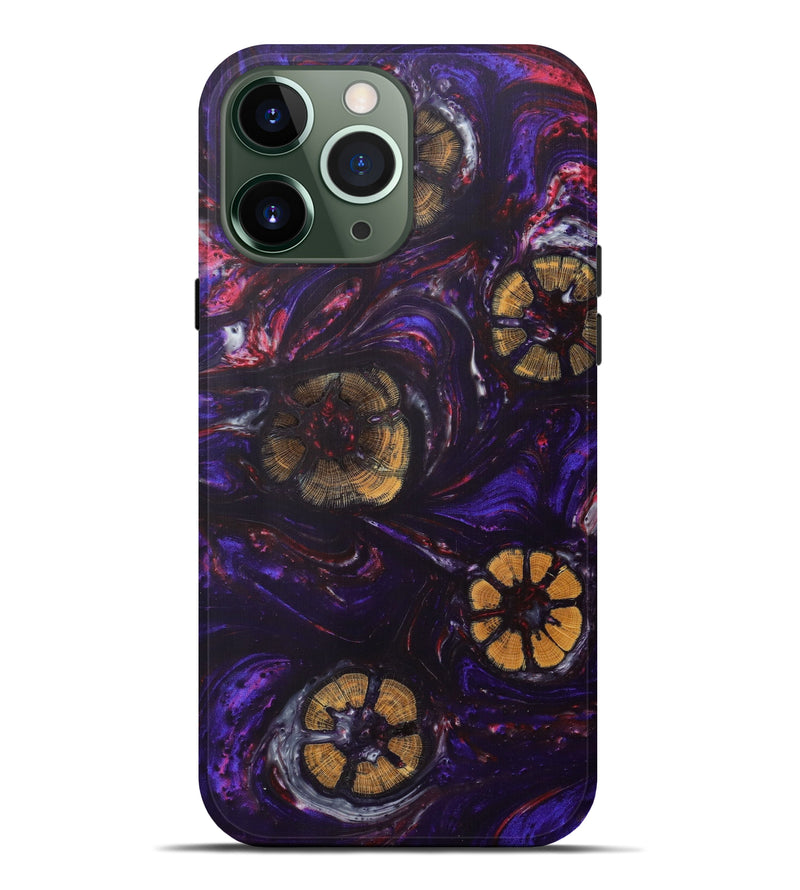 iPhone 13 Pro Max Wood+Resin Live Edge Phone Case - Ecocafe (Purple, 605534)