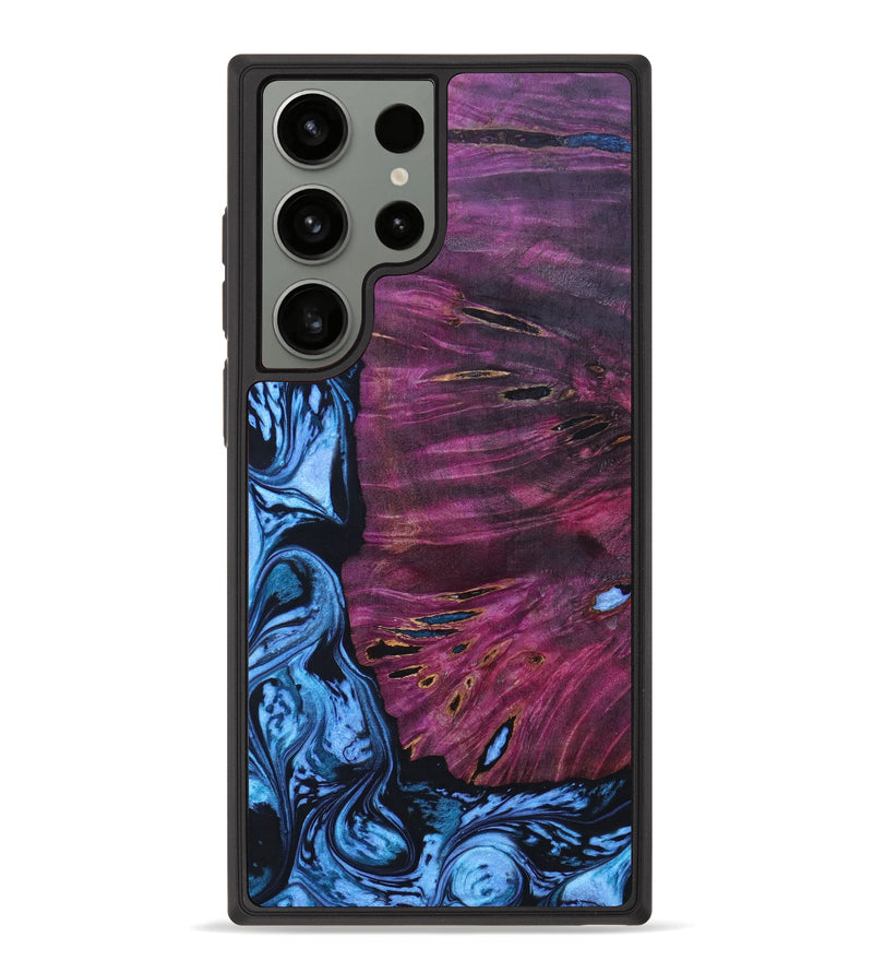 Galaxy S23 Ultra Wood+Resin Phone Case - Naser (Blue, 634048)