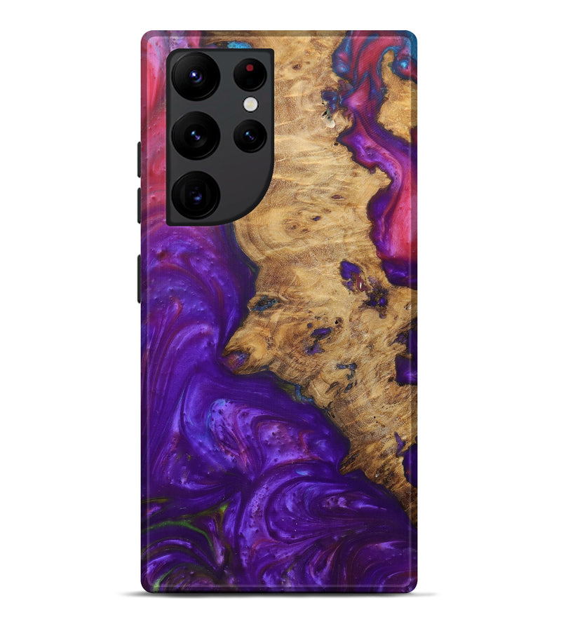 Galaxy S22 Ultra Wood+Resin Live Edge Phone Case - Esme (Purple, 613913)